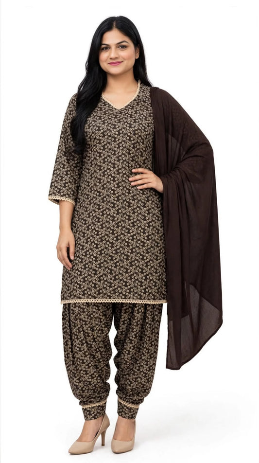 Casual wear boutique stitched afghani salwar suit in premium quality in pashmina