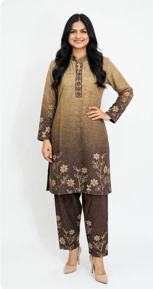 Krachi velvet co-ord set - Code: 167