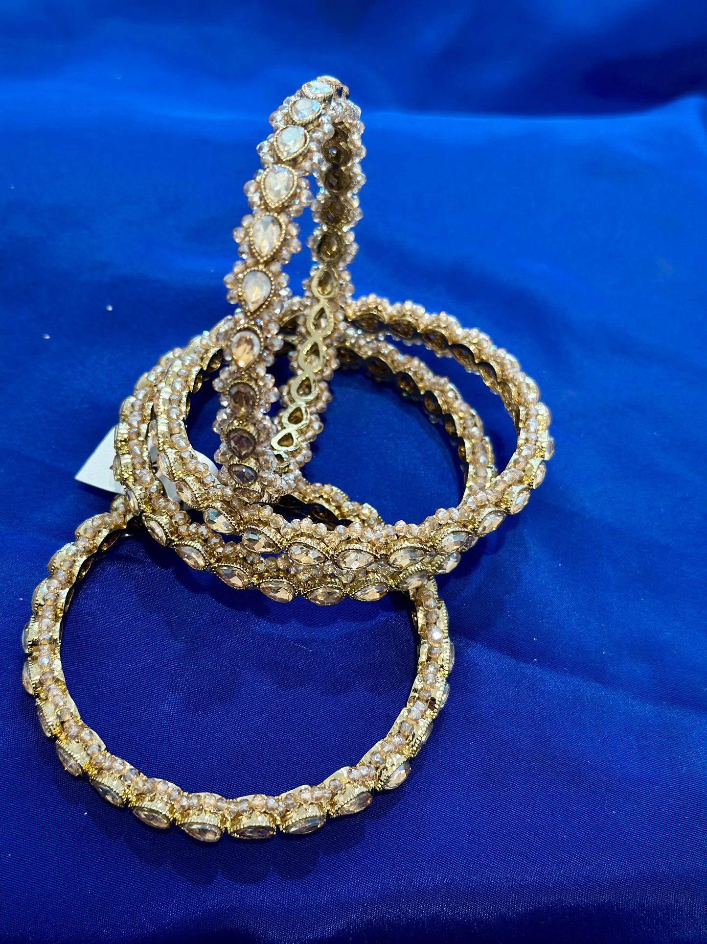 Bangles in polki (4pk), Colour: Gold, (Code:024)