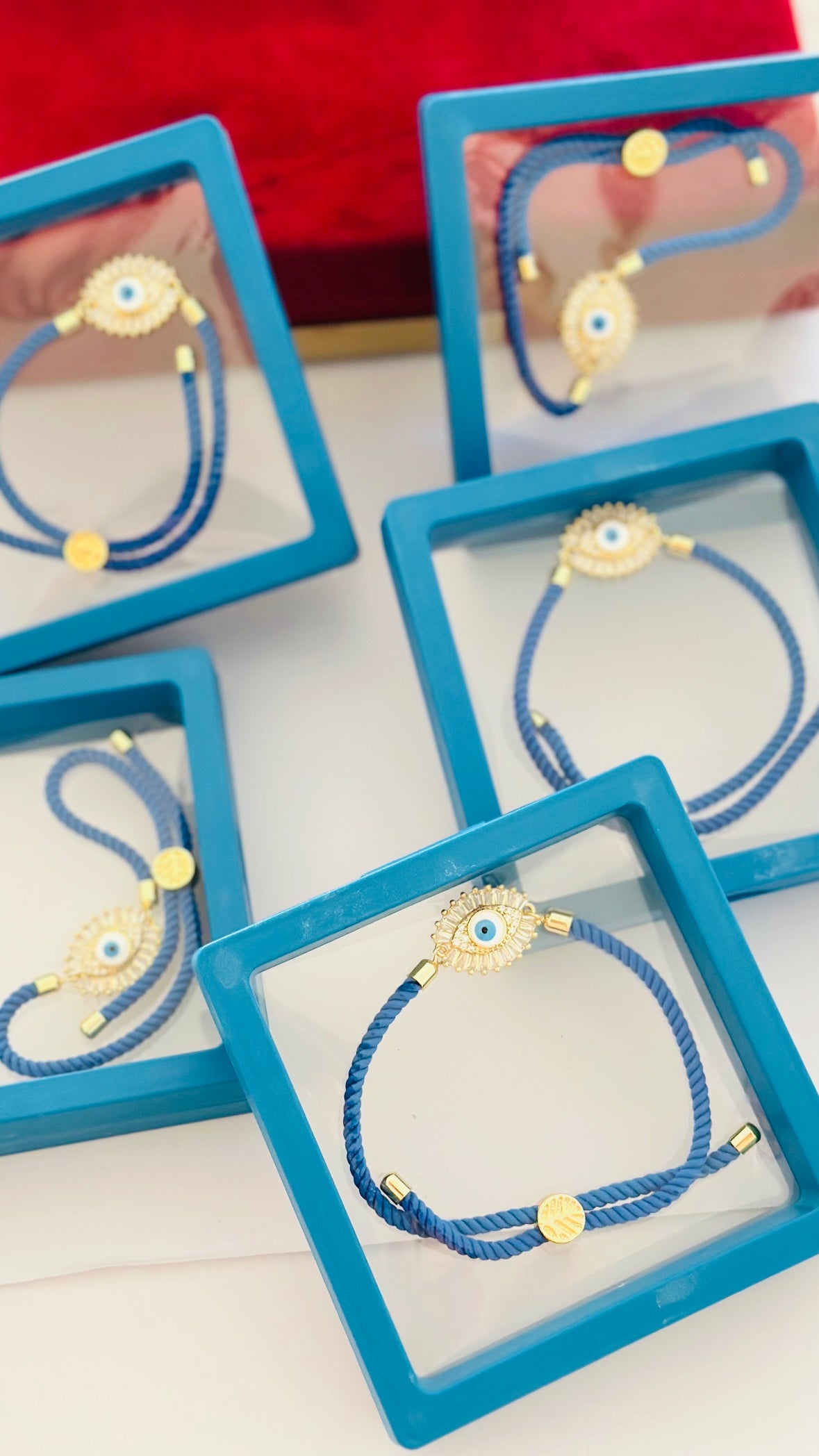 Evil Eye Rakhi / Rakhdi Box in American Diamond ( Premium Range ) - Code A43