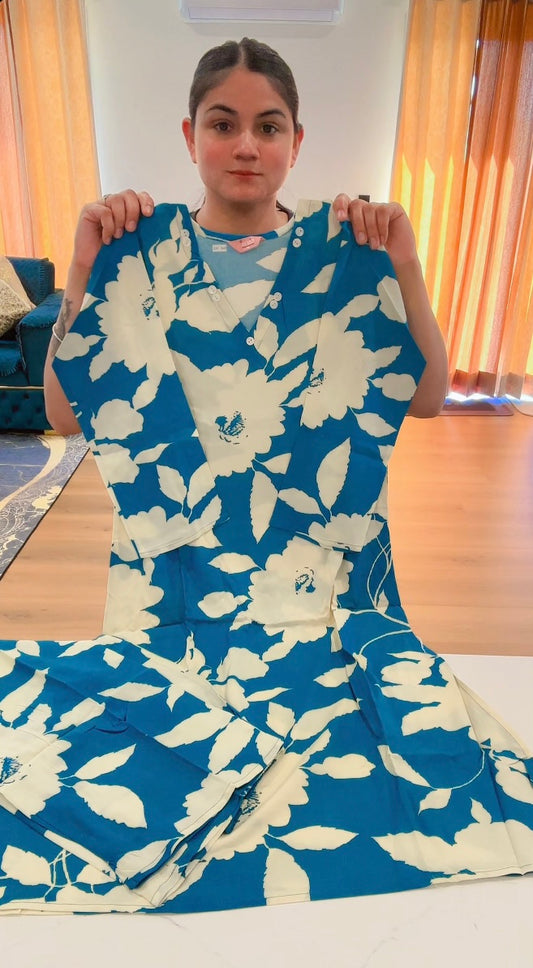 Co-ord set, Colour: firozi, Code: 183