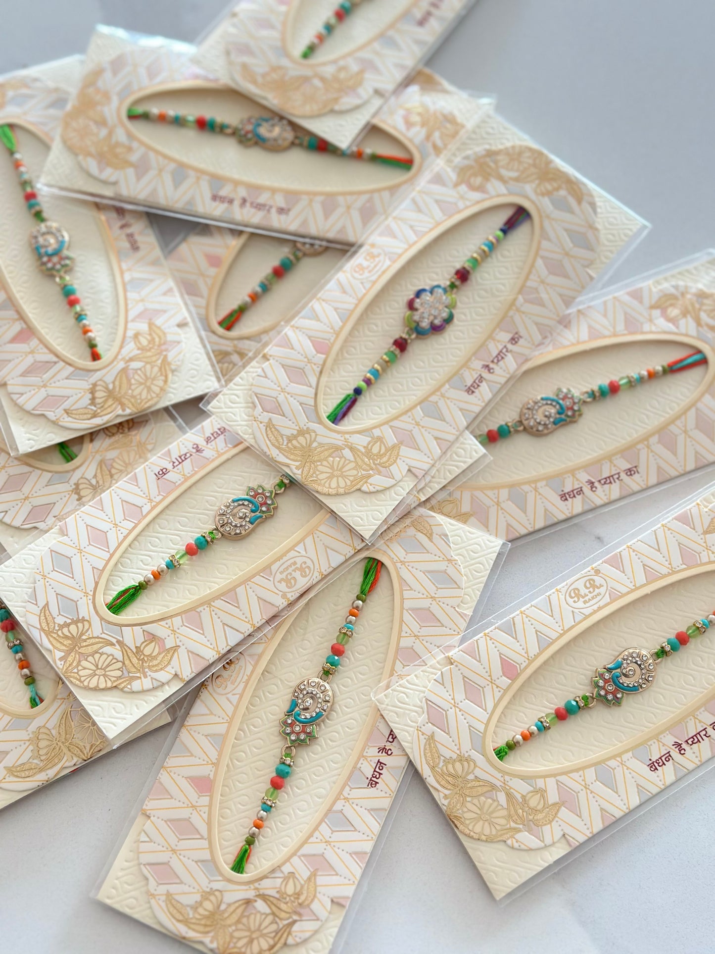 Assorted Rakhi / Rakhdi packs in Meenakari
