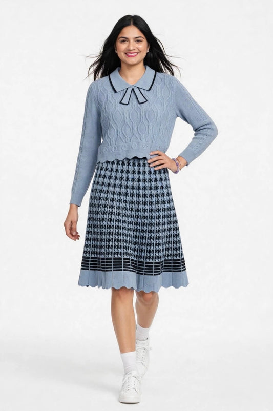 Woolen one piece dress in free size (fit 36-40), Code: 203