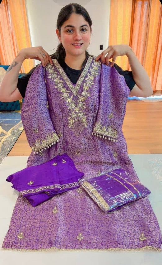 Party wear suit - ( Colour: Purple ) Code 927