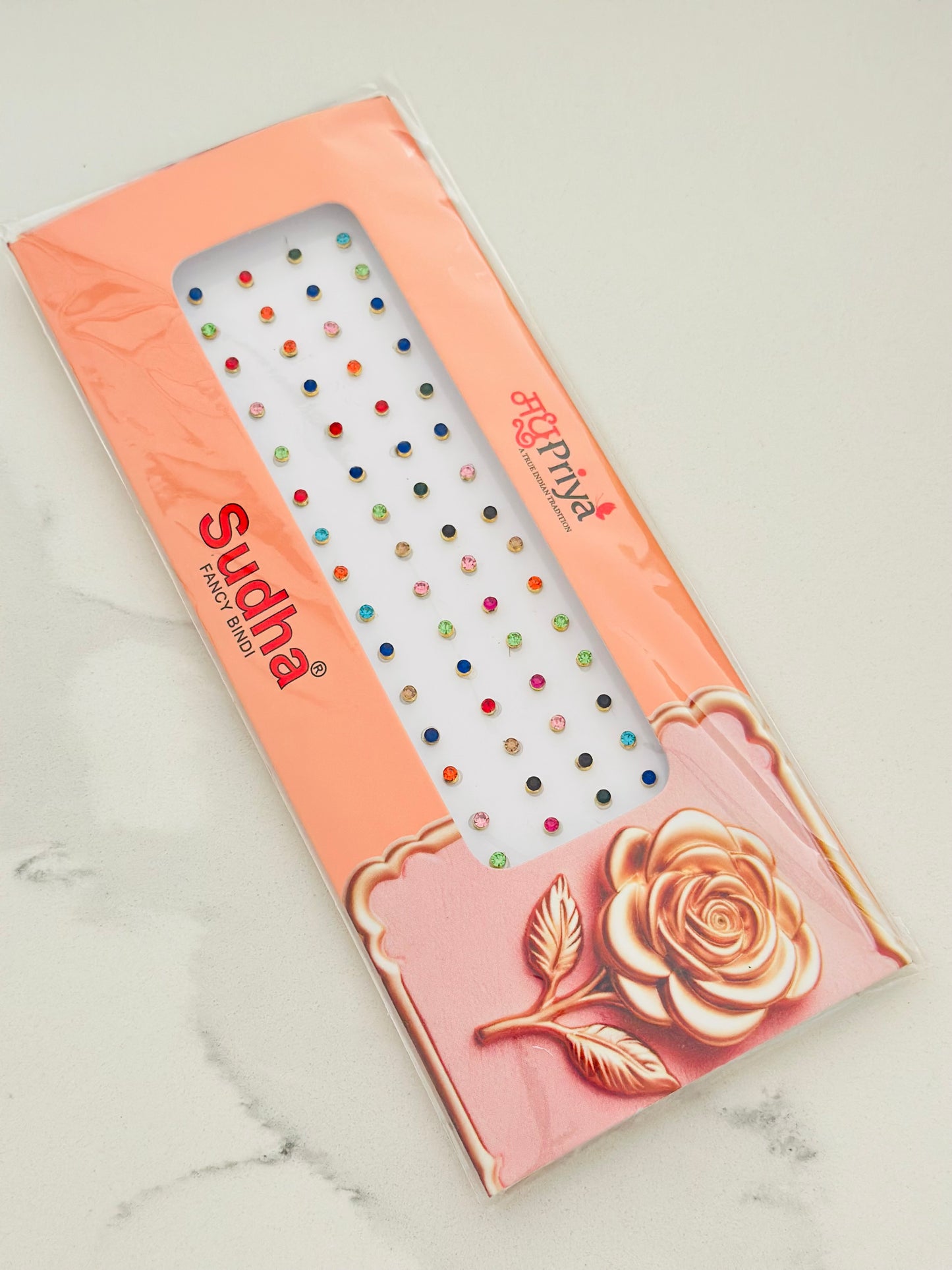 Multi colour small size bindi card (60 shades)