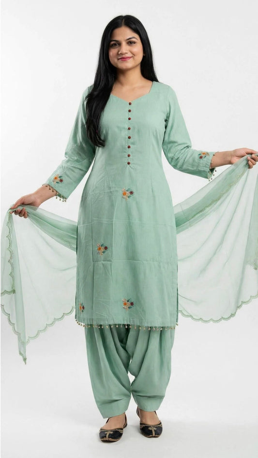 Burberry handwork semi party wear salwar suit in colour grapy - Code 270