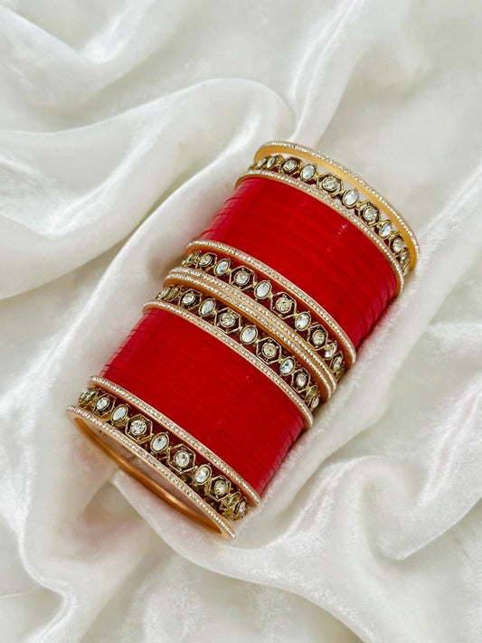 Chooda set - Colour : Red ( Code: 033)