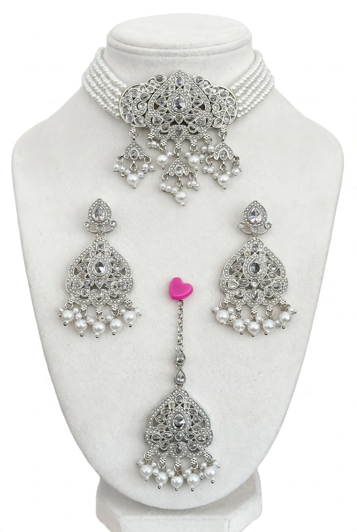 Silver necklace set with earrings, Code: E11