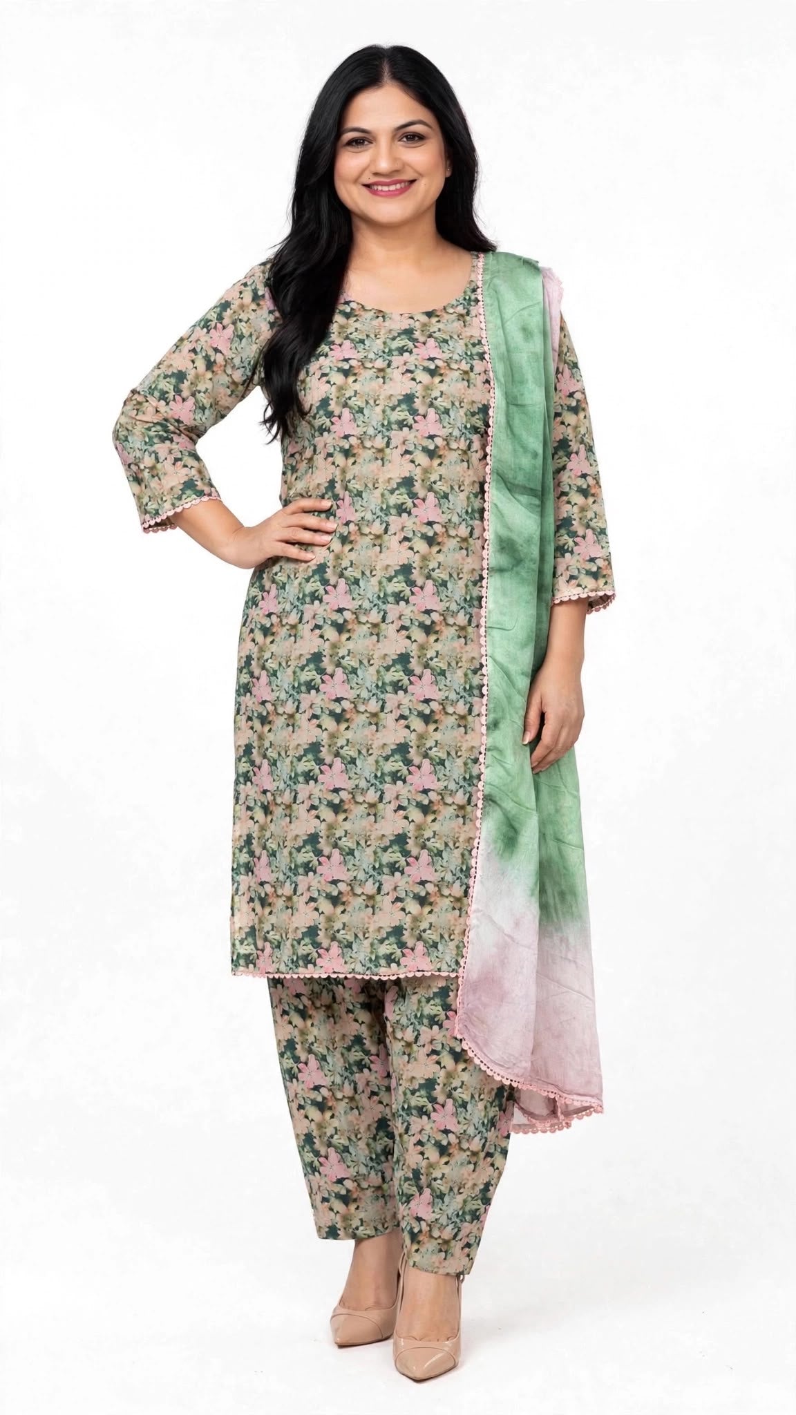 Georgette salvar suit, Code: