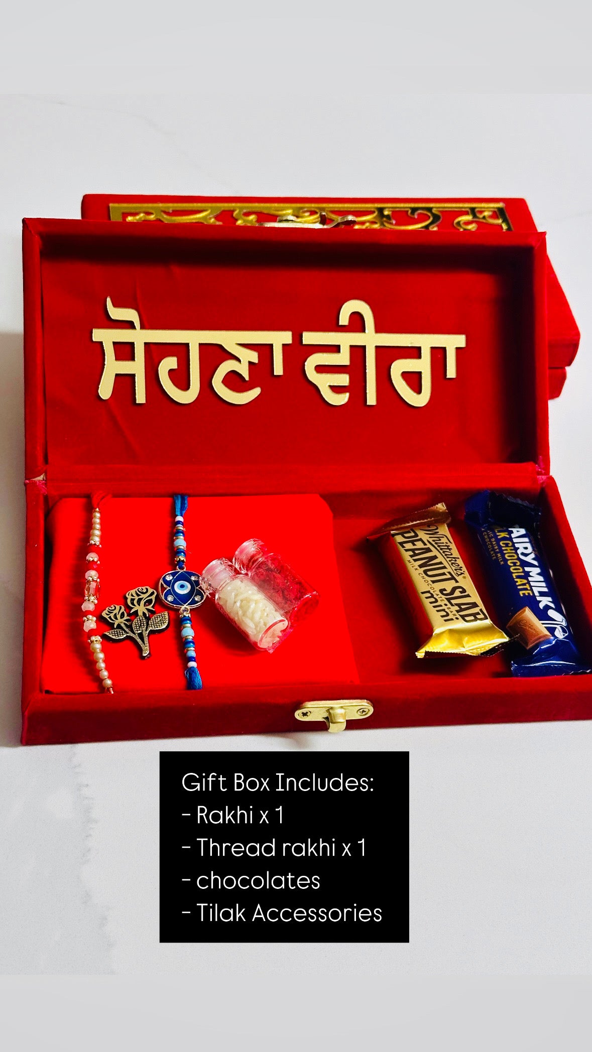 Rakhi / Rakhdi Gift Hamper Box for Brother- ( All in one with Assorted designs )