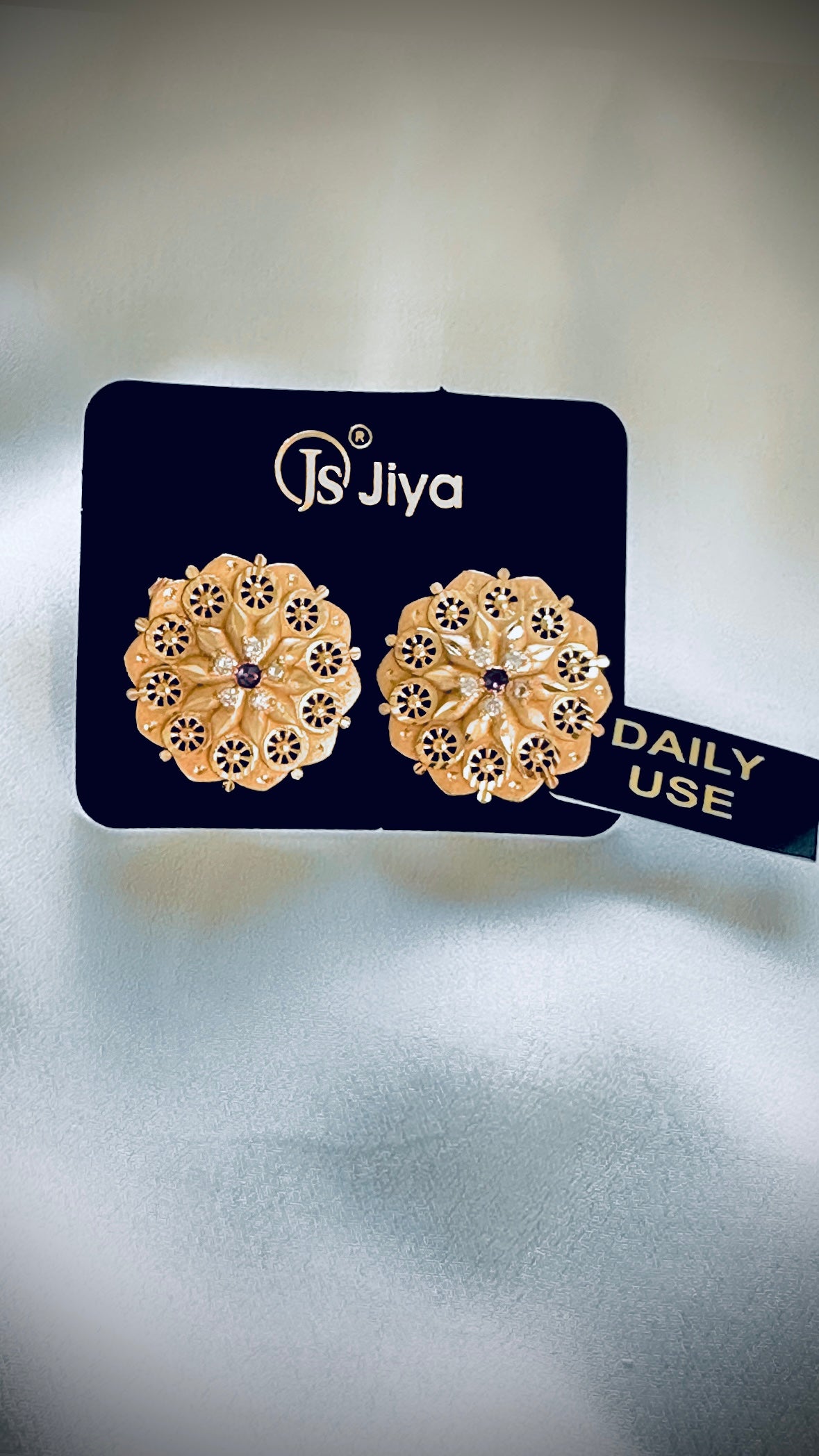 Gold Look Earrings, ( Code: 50 )