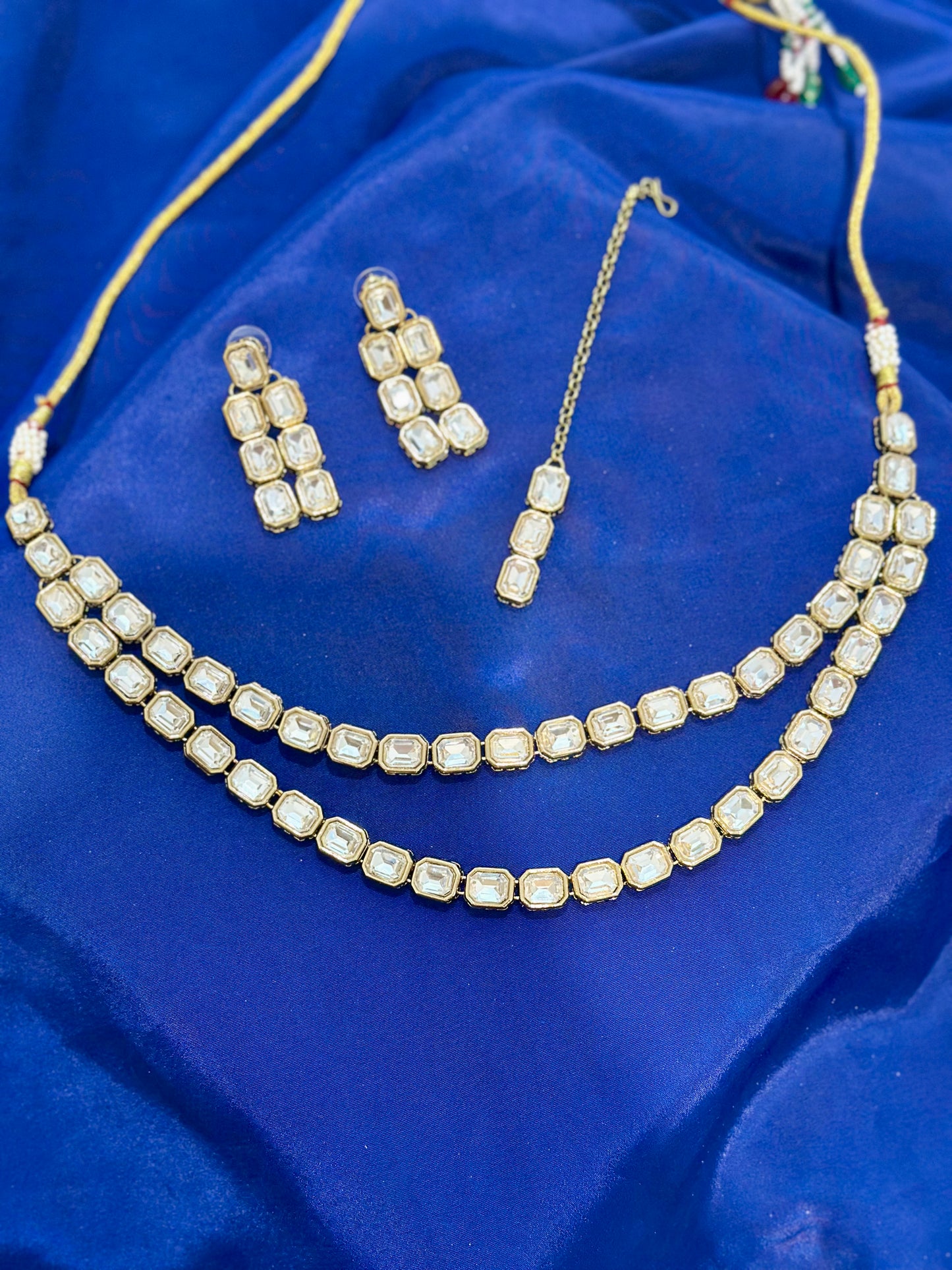 Necklace set with earrings , Colour: Golden, (Code: X23)