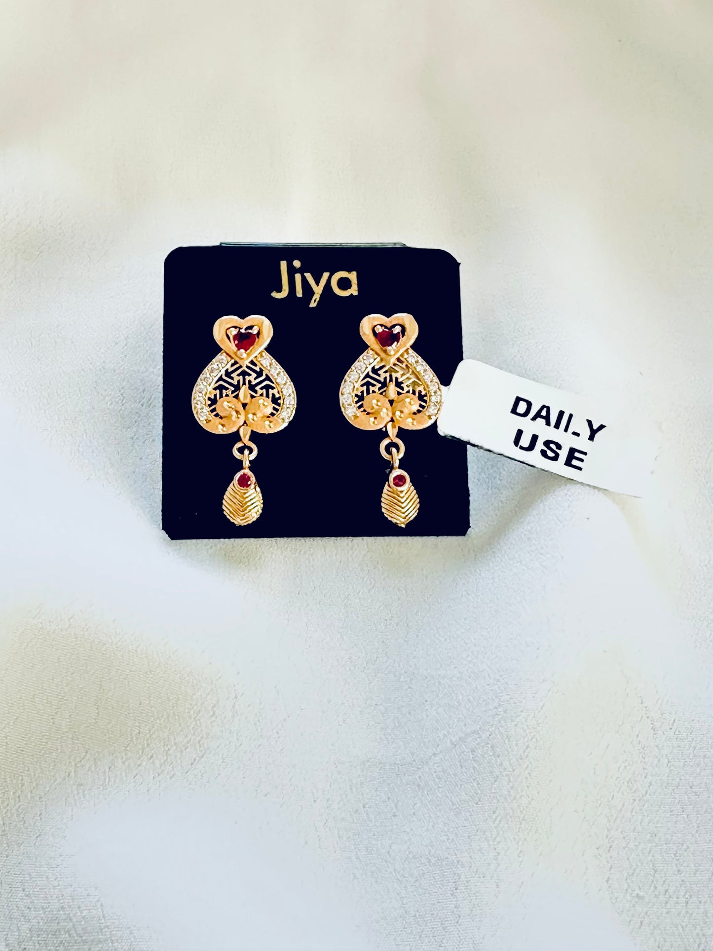 Gold Look Earrings, ( Code: 51)
