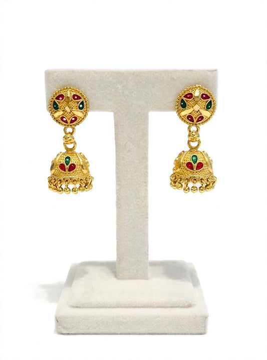 Gold Look Earrings, ( Code: 43 )