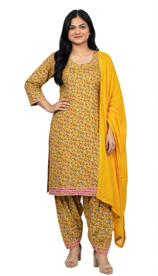 Casual wear boutique stitched salwar suit in cotton in premium quality, (code: 965)