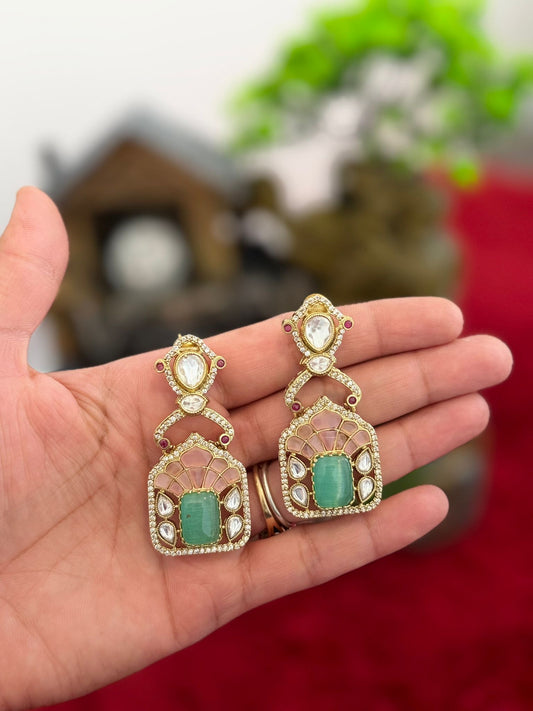 Moissanite earrings, Code: X15