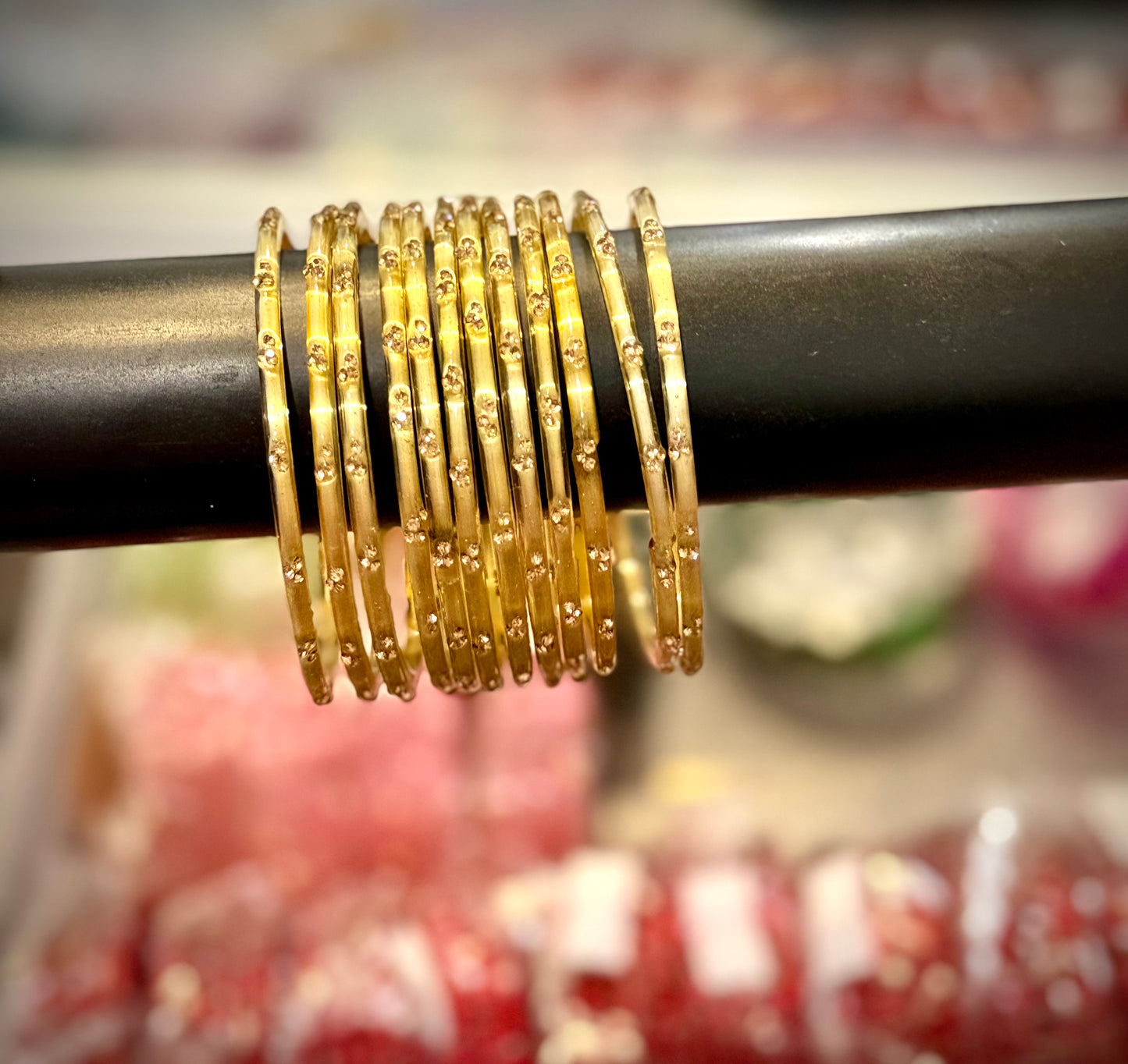 Rain drop glass bangles ( per dozen )