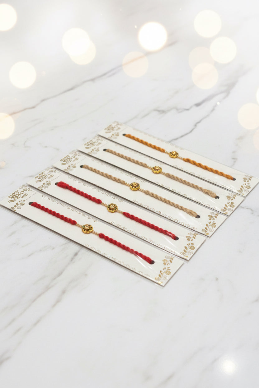 Assorted Sleek Meenakari Rakhi pack -  Code : 388