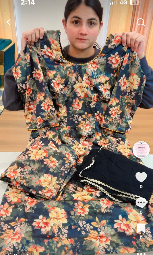 Satin Silk Digital Printed Suit, C24