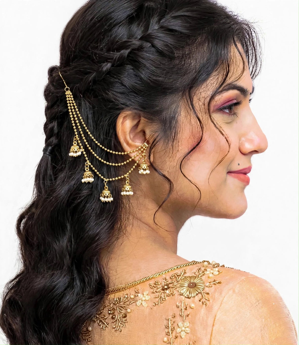 Pearl Sharara Chains to Add with any earrings ( set of 2 as pair )