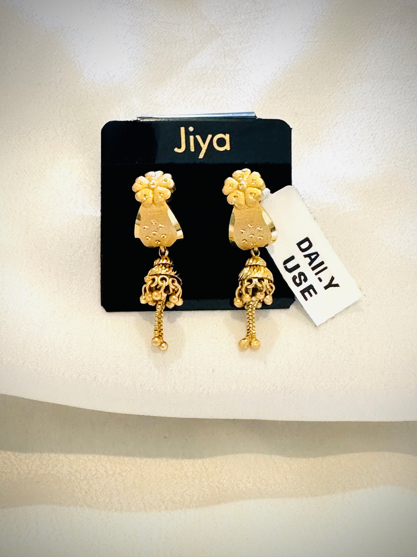 Gold Look Earrings, ( Code: 53 )