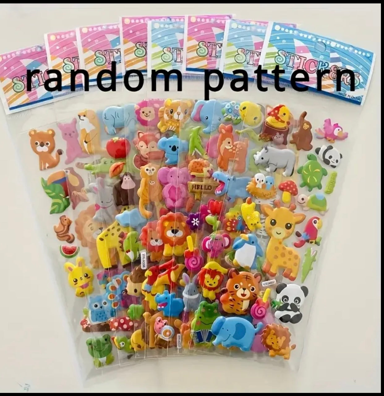 Random cartoon animal/stars etc. stickers, perfect gift for kids 💝 ( Per Pack )