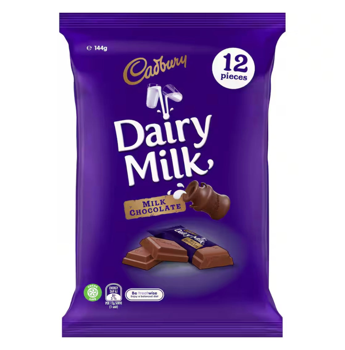Cadbury Chocolate Share pack Dairy Milk 12 Pieces - Send something sweet on rakhi occasion 🍫
