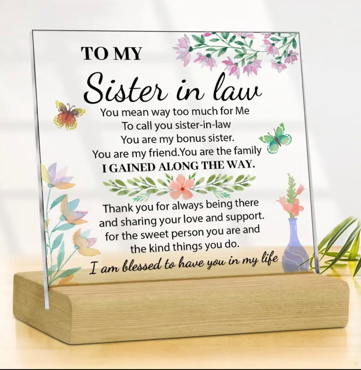 1pc Acrylic side table Acrylic keepsake for bhabi as a Rakhi gift 🎁, Code: G7