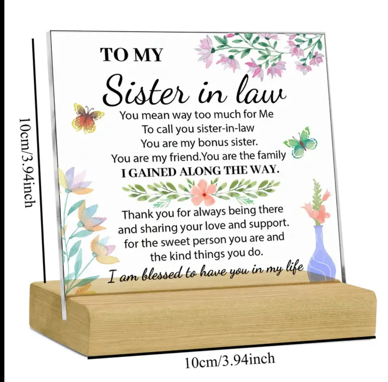 1pc Acrylic side table Acrylic keepsake for bhabi as a Rakhi gift 🎁, Code: G7