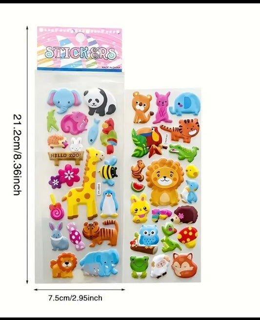 Random cartoon animal/stars etc. stickers, perfect gift for kids 💝 ( Per Pack )