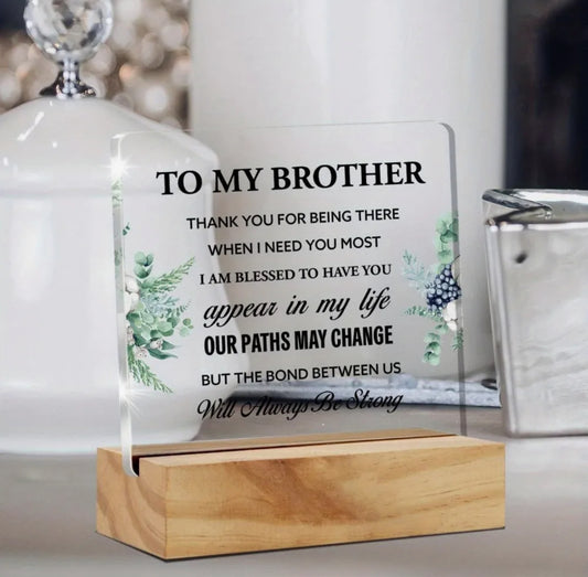 1pc Acrylic Table Decorations, Gift For Brother From Sister. Perfect Rakhi Gift 🎁, Code: G8