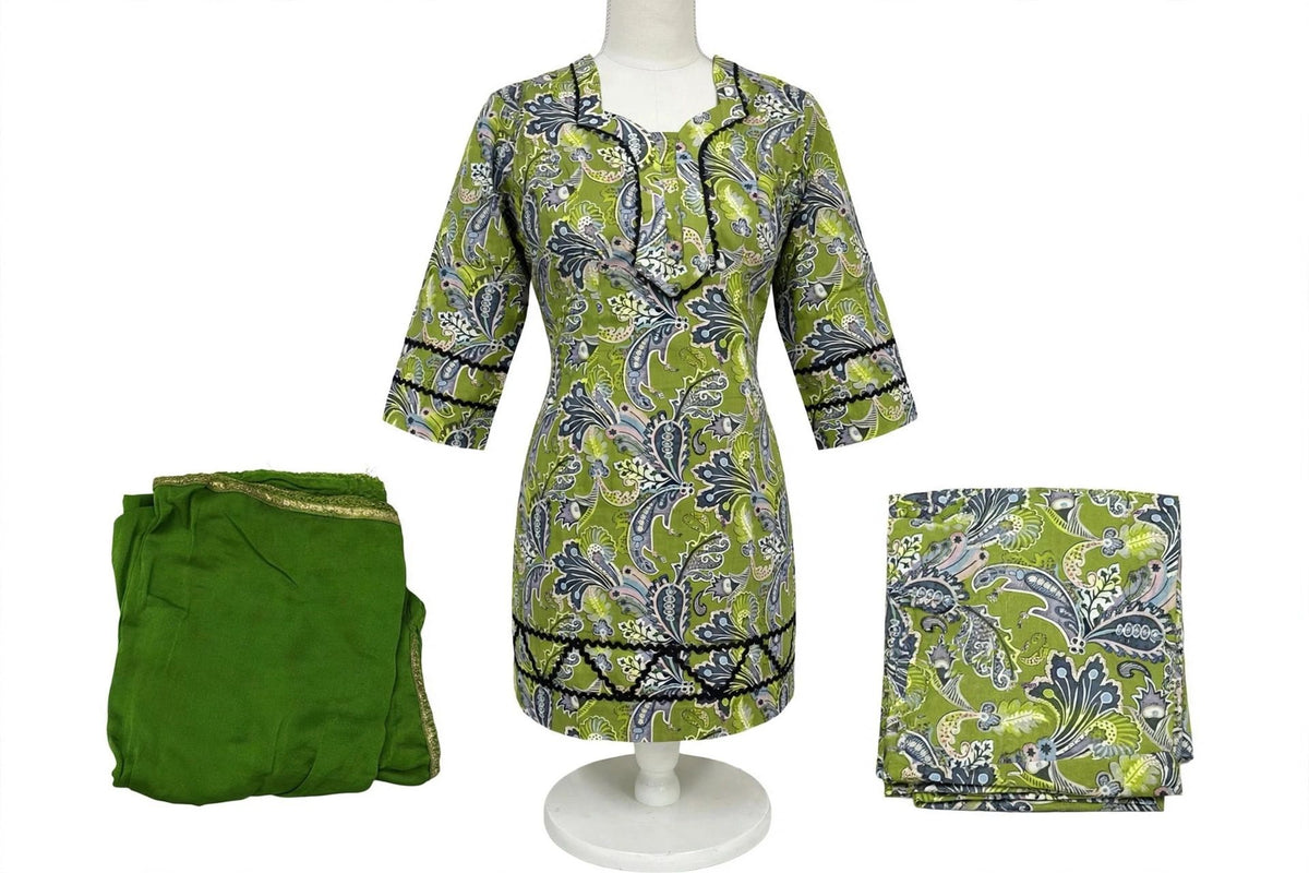 Cotton boutique stitched suit in premium quality, (Code: 083)