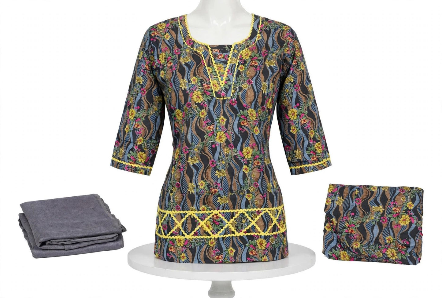 Cotton boutique stitched suit in premium quality, (Code: 912)