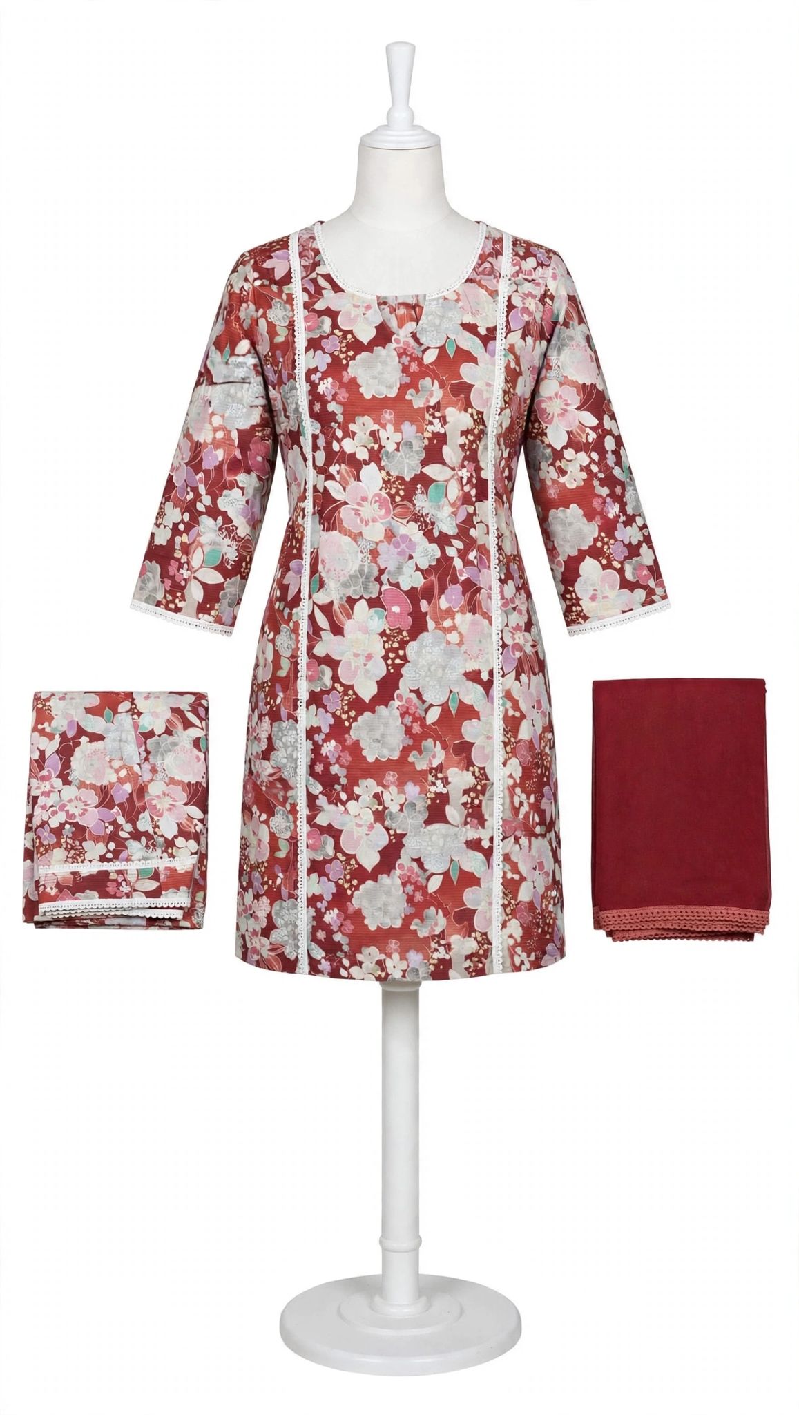 Cotton boutique stitched suit in premium quality, (Code: 078)