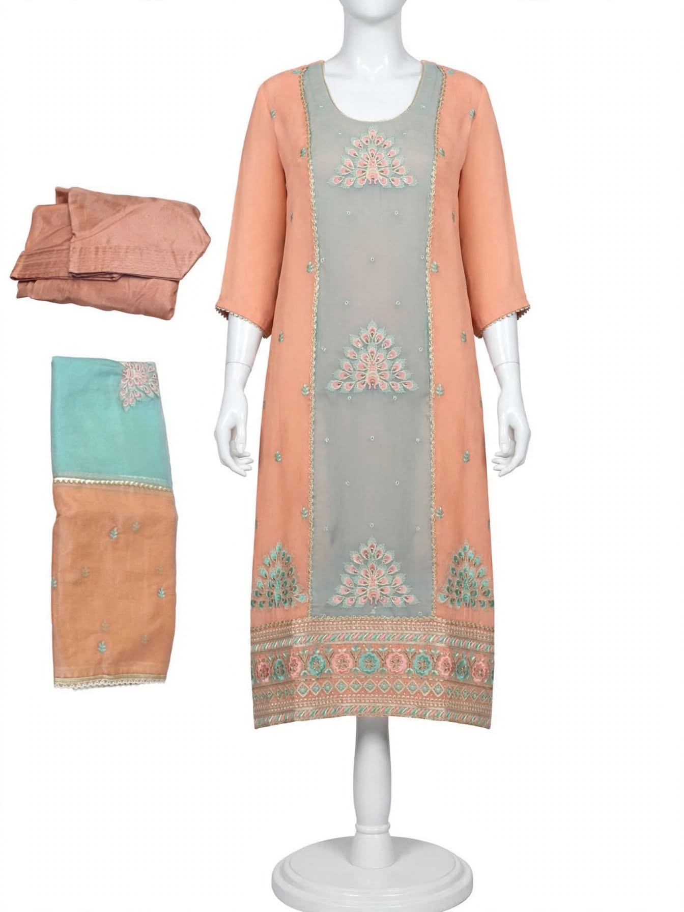 Party wear hand + Tilla work boutique stitched salwar suit, (Code: 245)