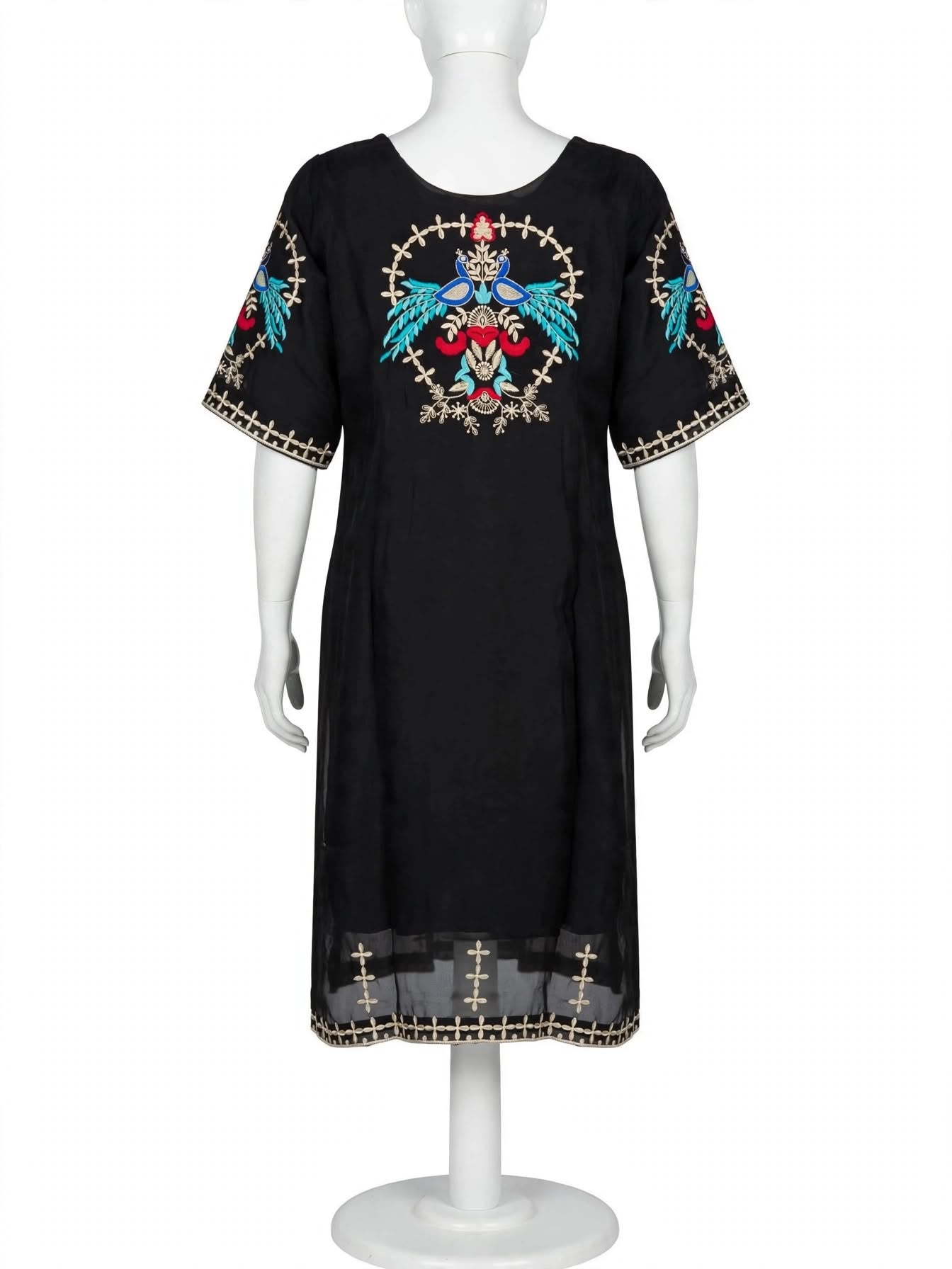 Party wear boutique stitched salwar suit, work embroidery on both side front and back, (Code: X47)