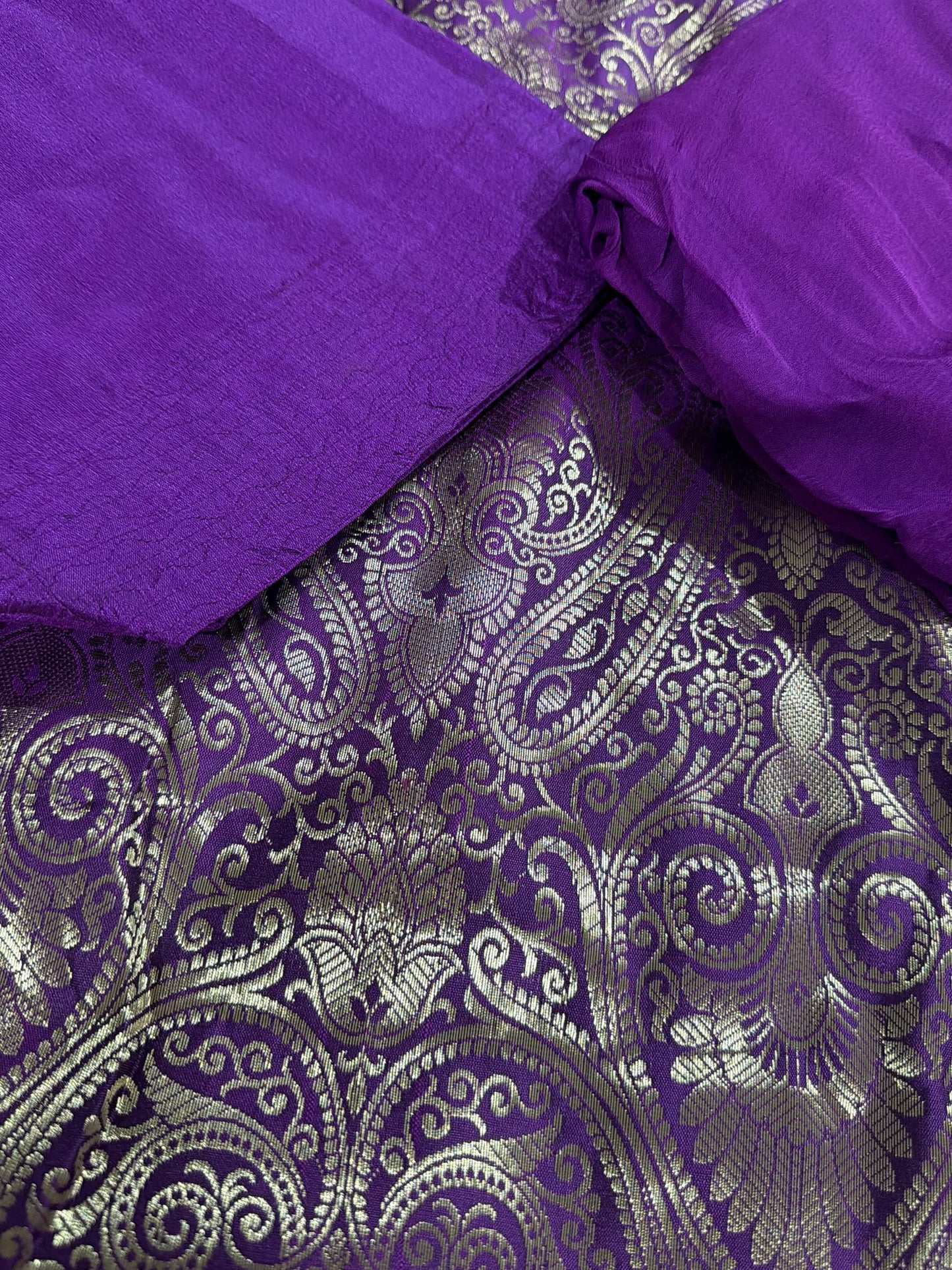 Purple Brocade salwar suit - Code : 258