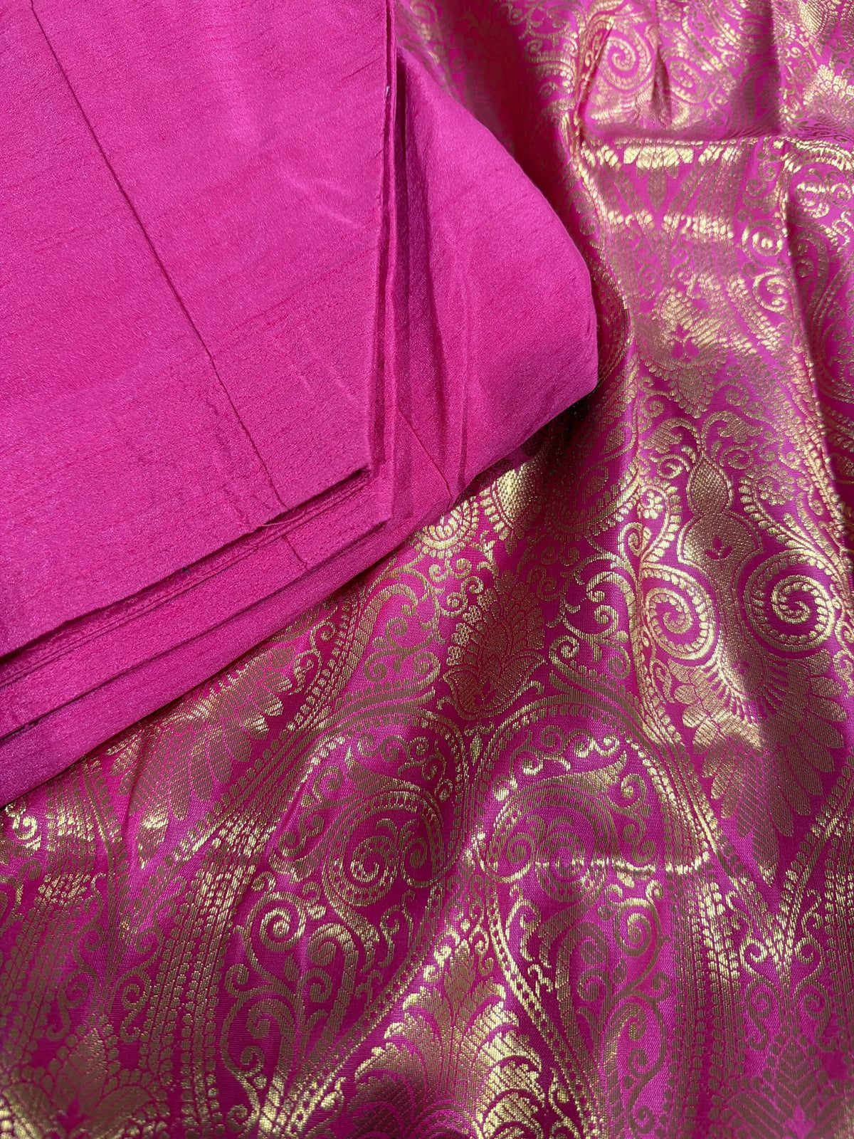 Rani pink salwar suit in brocade - Code 267