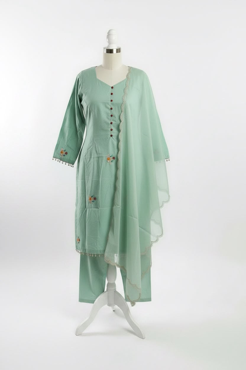 Burberry handwork semi party wear salwar suit in colour grapy - Code 270