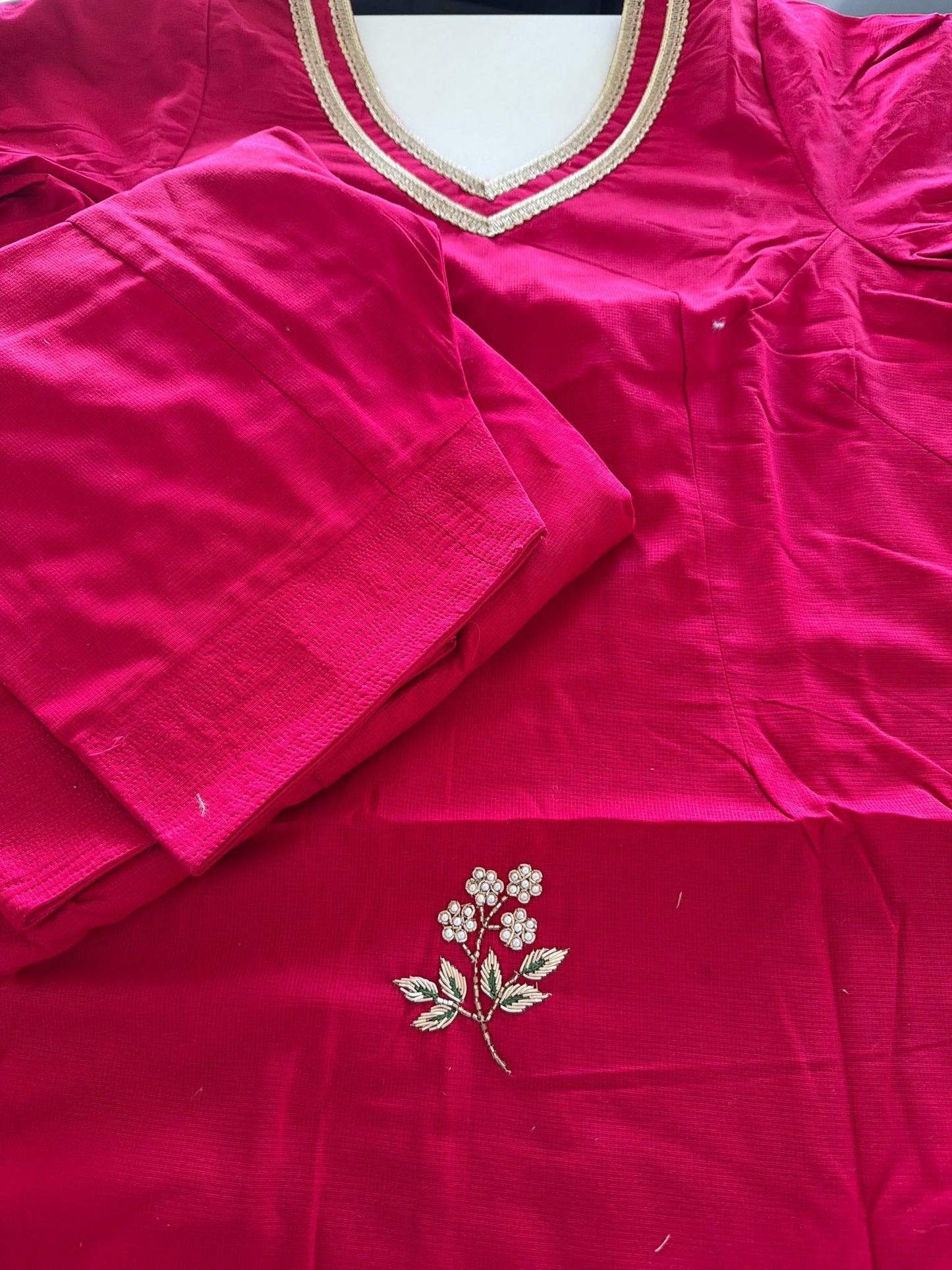 Burberry handwork semi party wear suit in colour pink - Code 276