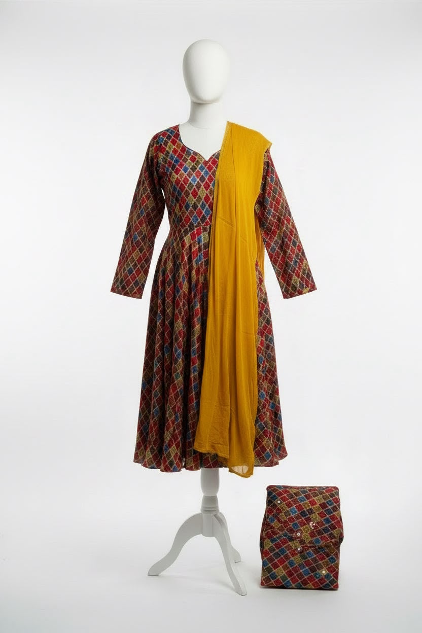 Anarkali suit in cotton - Code 280