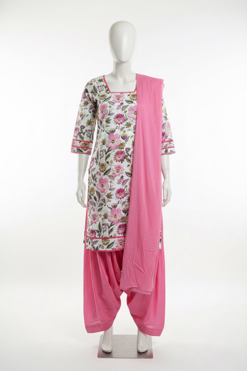 Printed cotton salwar suit in premium quality- Code: 303