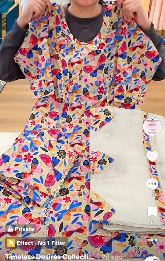 Cotton Printed Suit, C4