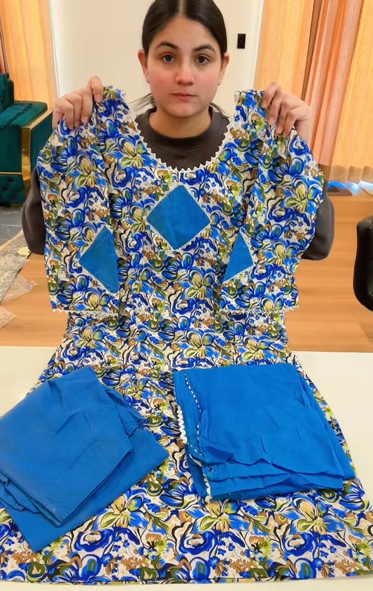 Cotton Printed Patchwork Suit, C39