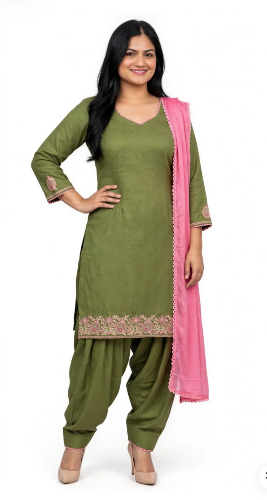 Casual wear boutique stitched suit in premium quality in pashmina Fabric