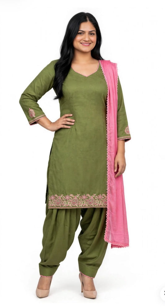 Casual wear boutique stitched suit in premium quality in pashmina Fabric