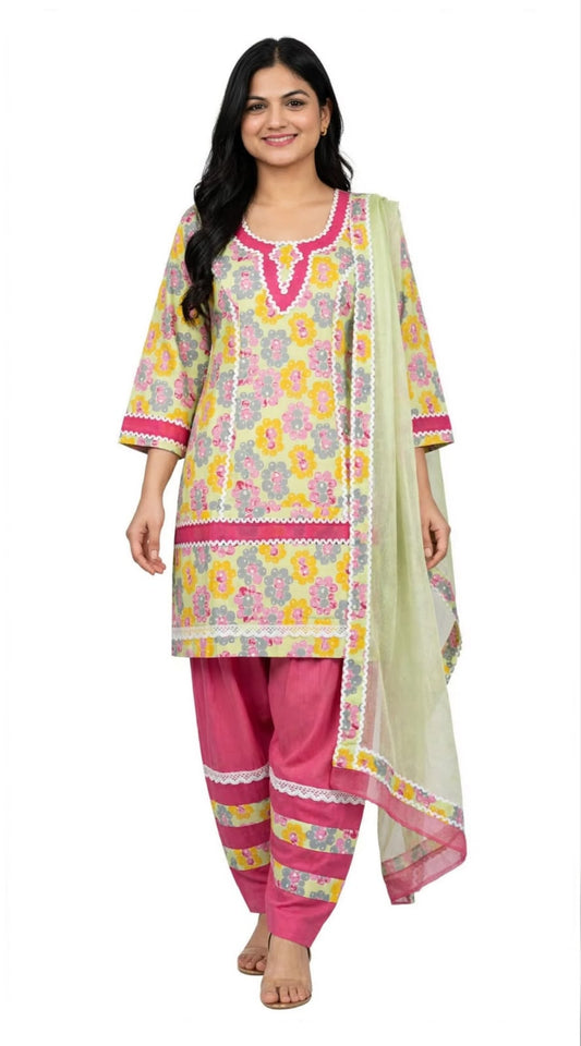 Cotton boutique stitched salwar suit in premium quality, (Code: 084)