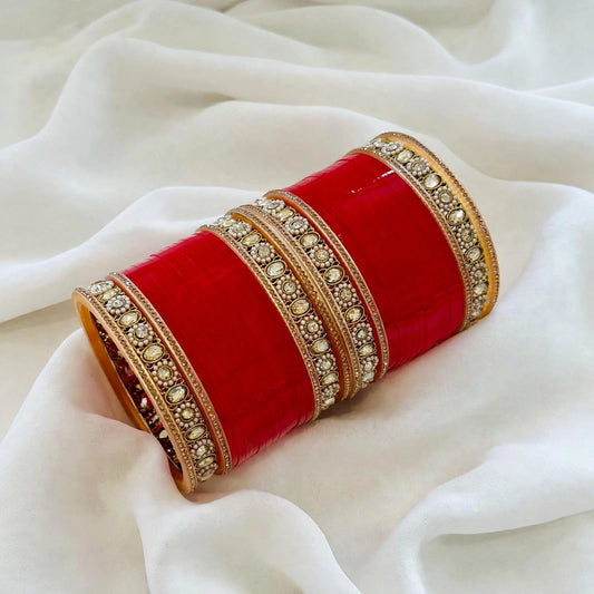 Chooda set - Colour : Red ( Code: 036 )
