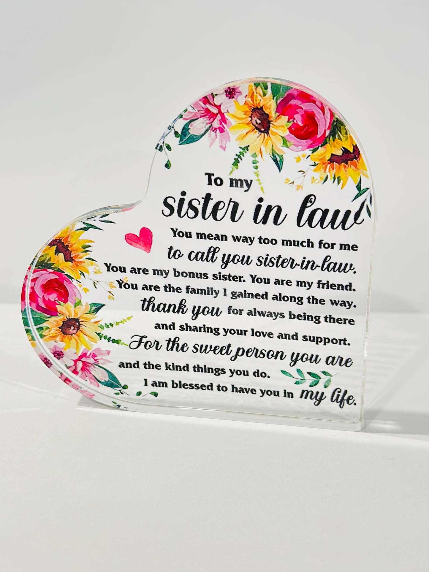 Heart Shaped side table Acrylic keepsake for bhabi as a Rakhi gift 🎁, Code: G7