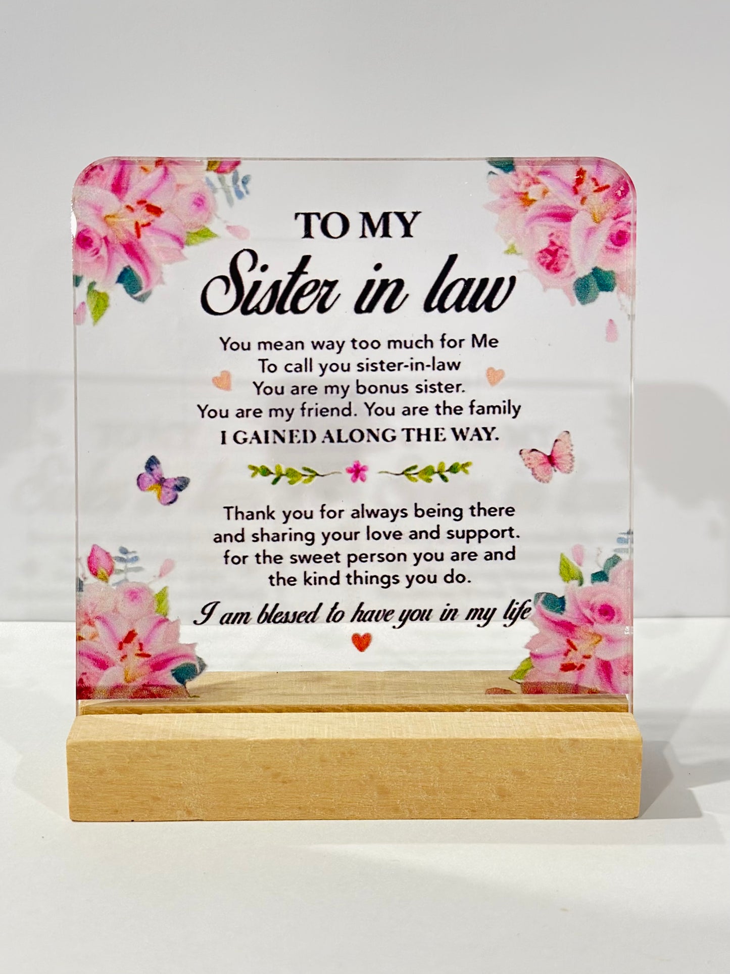1pc Acrylic side table Acrylic keepsake for bhabi as a Rakhi gift 🎁, Code: G7